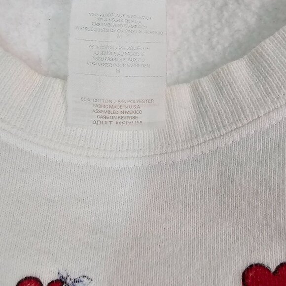 VTG 90s Hanes Sz M Mary Engelbreit Put Your Heart In It Sweatshirt Valentine Luv - Picture 13 of 13